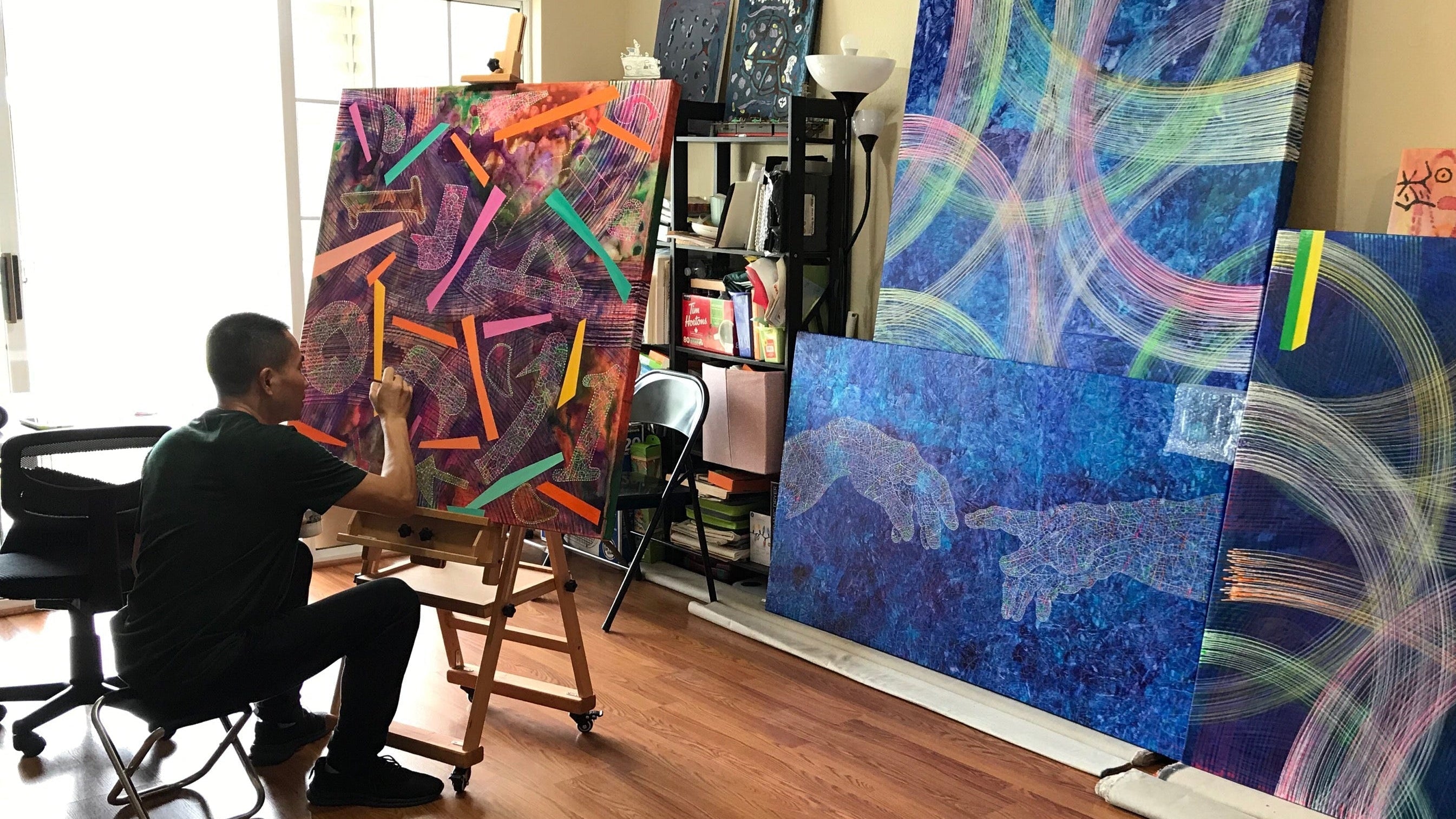 [2017.7.16] Canvas, Acrylic, Calligraphy Brush 160X95CM