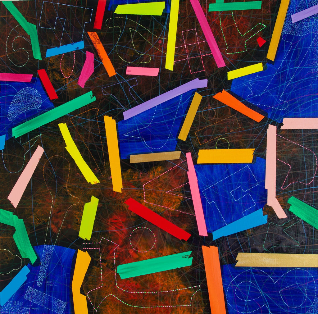 2023.7.7 linen,acrylic 100×100CM