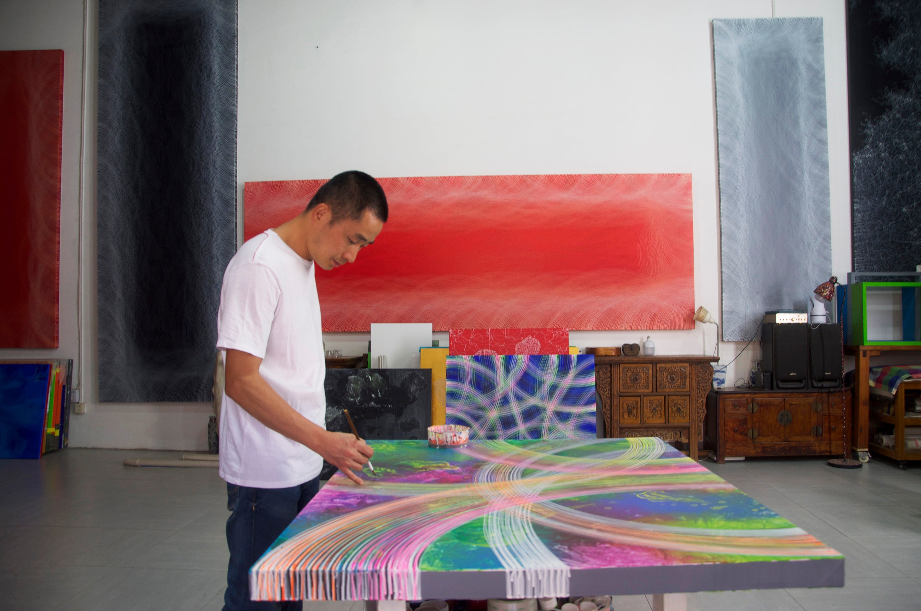 [2017.7.16] Canvas, Acrylic, Calligraphy Brush 160X95CM