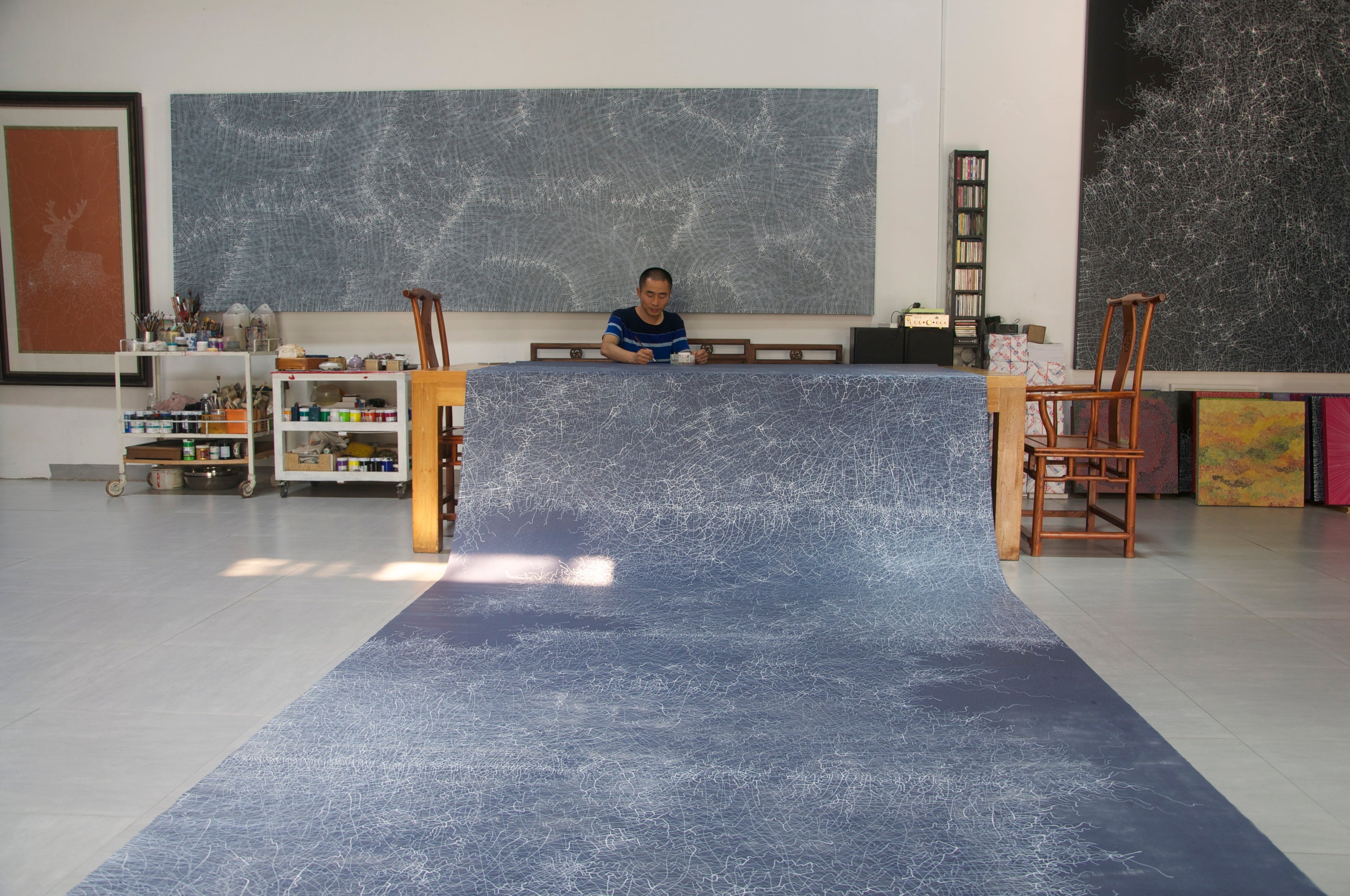 [2017.7.16] Canvas, Acrylic, Calligraphy Brush 160X95CM